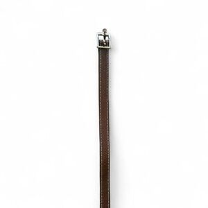 Lauren Ralph Lauren Brown Leather Belt with Silver Buckle